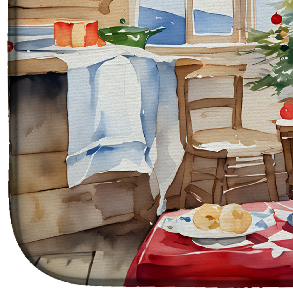 Caroline's Treasures Coton De Tulear Christmas Cookies Dish Drying Mat