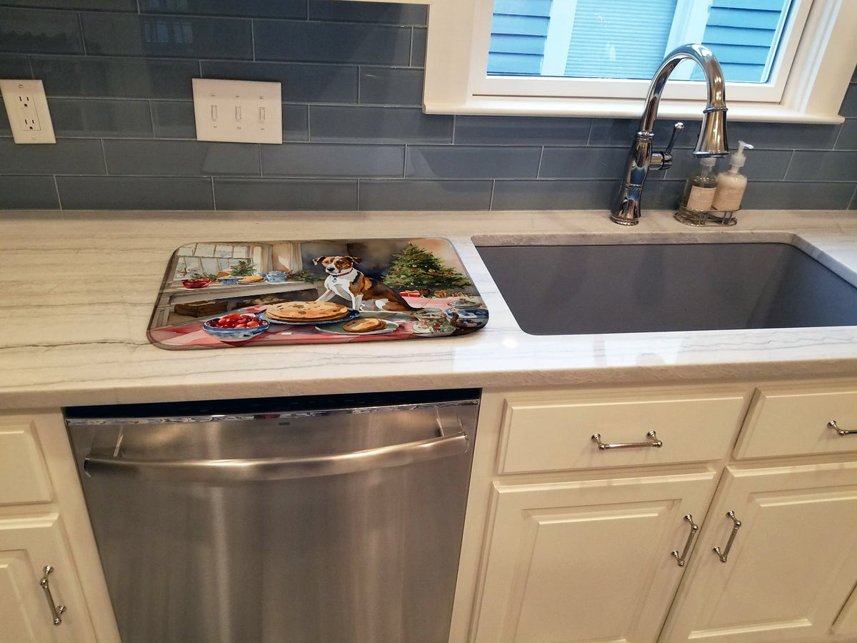 Caroline's Treasures English Foxhound Christmas Cookies Dish Drying Mat