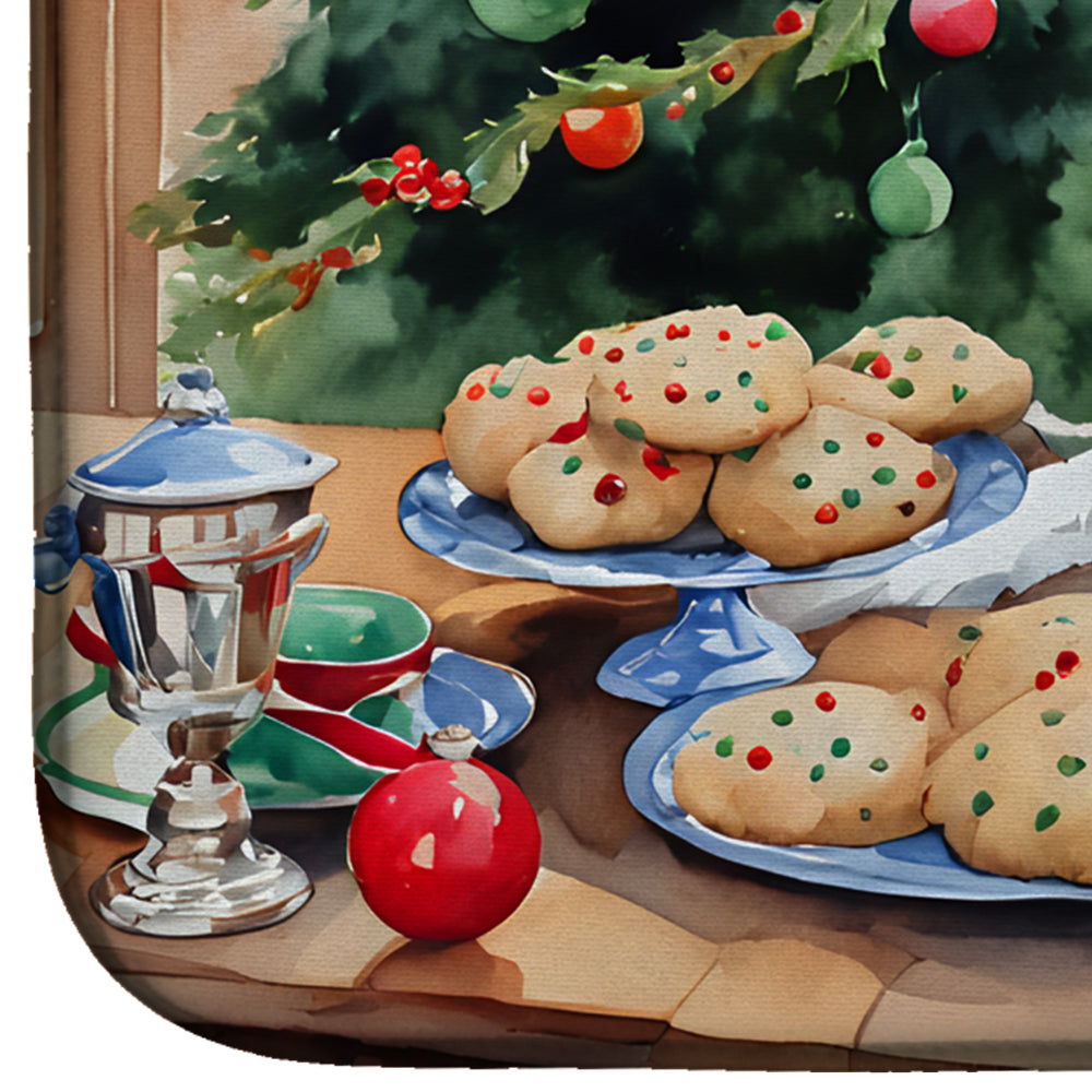 Caroline's Treasures English Springer Spaniel Christmas Cookies Dish Drying Mat