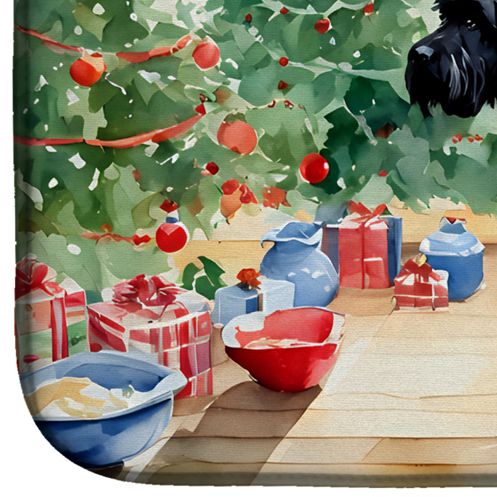 Caroline's Treasures Giant Schnauzer Christmas Cookies Dish Drying Mat