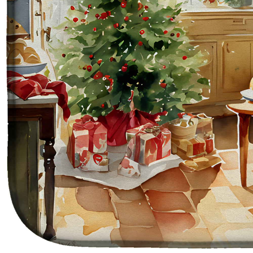 Caroline's Treasures Golden Retriever Christmas Cookies Dish Drying Mat