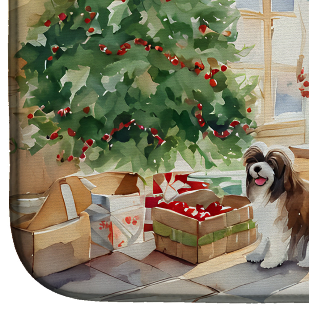 Caroline's Treasures Havanese Christmas Cookies Dish Drying Mat