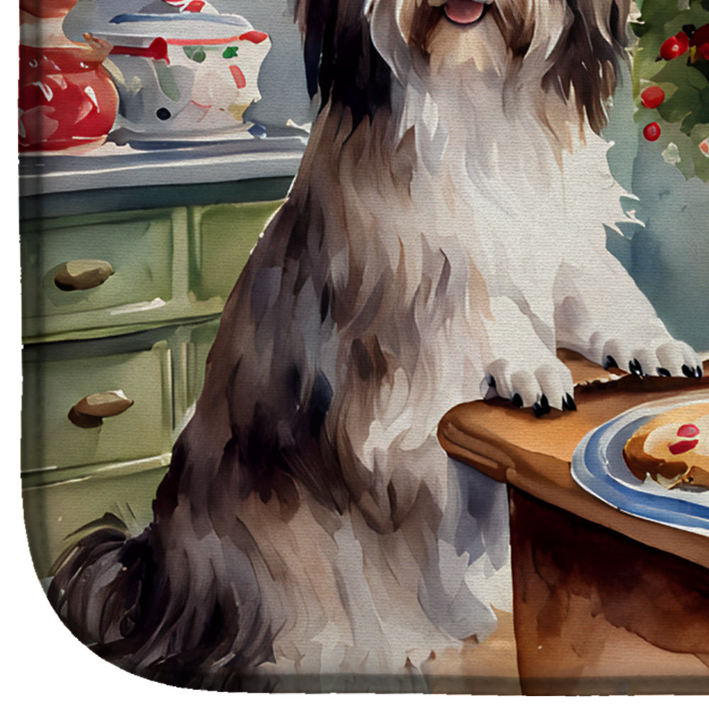 Caroline's Treasures Havanese Christmas Cookies Dish Drying Mat