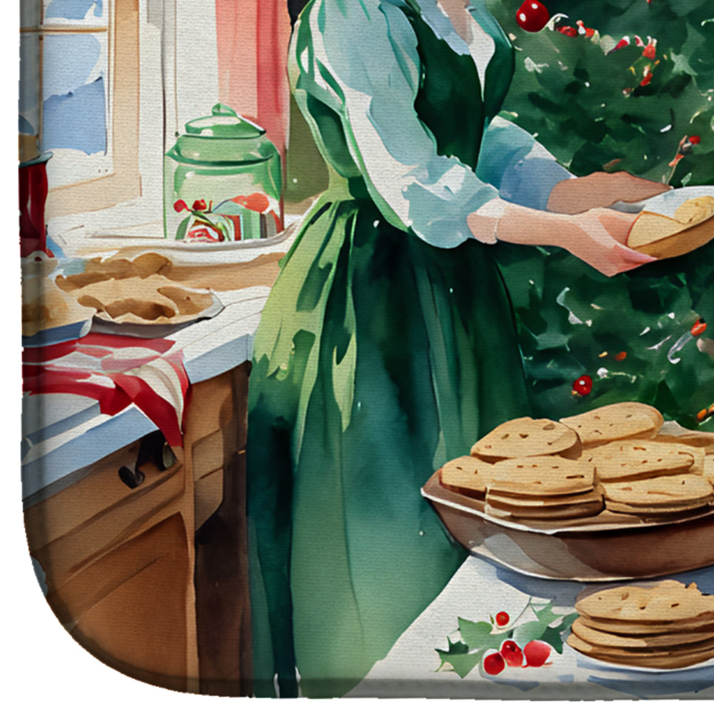 Caroline's Treasures Irish Setter Christmas Cookies Dish Drying Mat