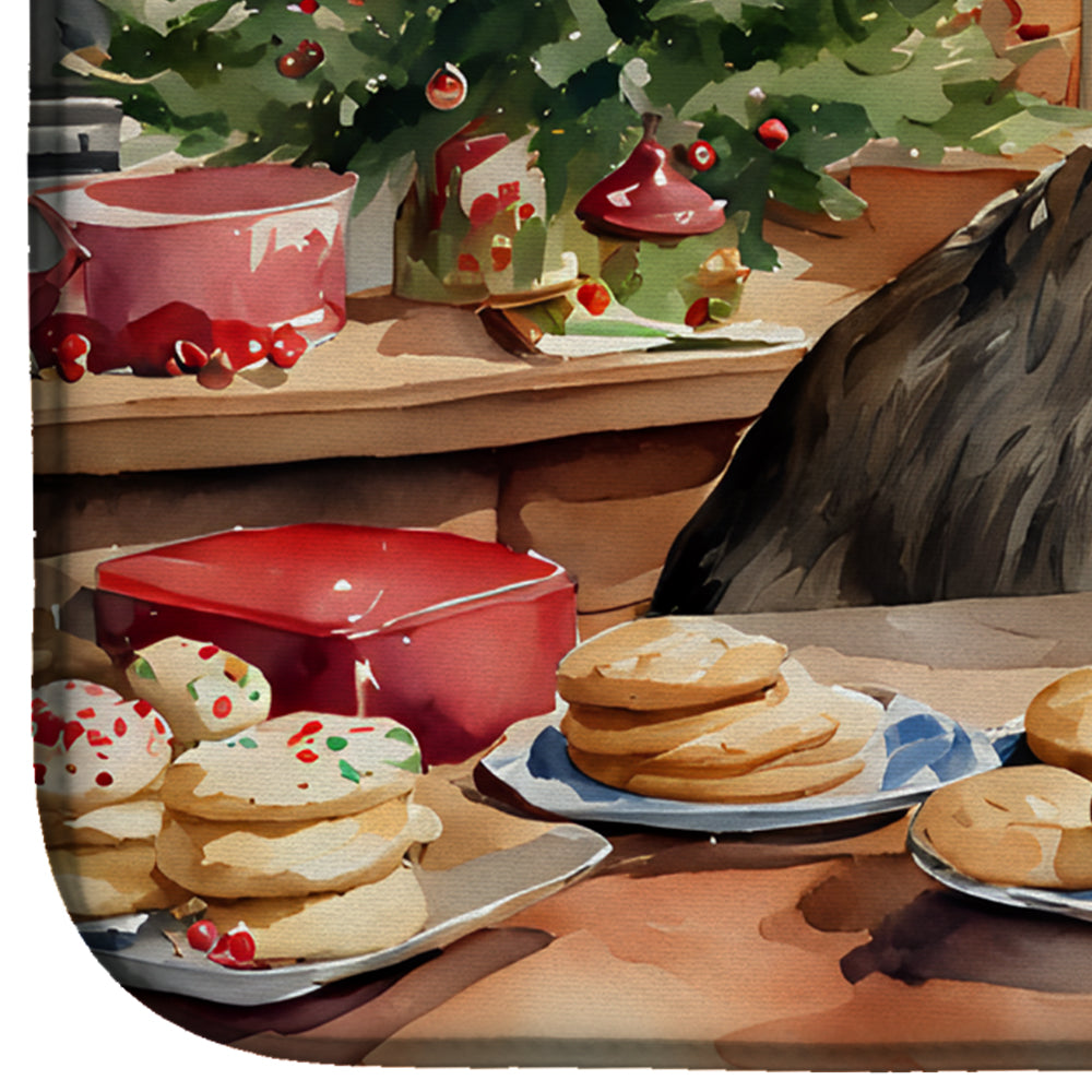 Caroline's Treasures Irish Wolfhound Christmas Cookies Dish Drying Mat