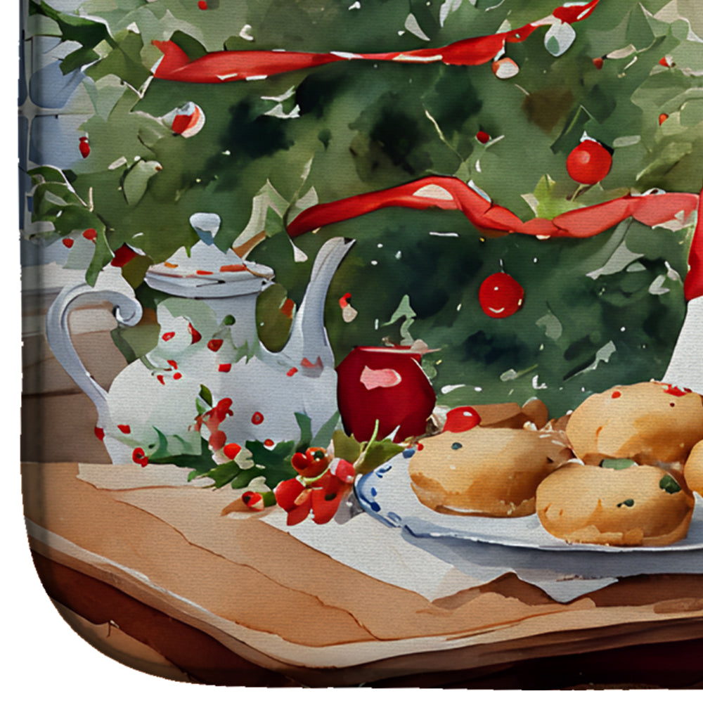 Caroline's Treasures Jack Russell Terrier Christmas Cookies Dish Drying Mat