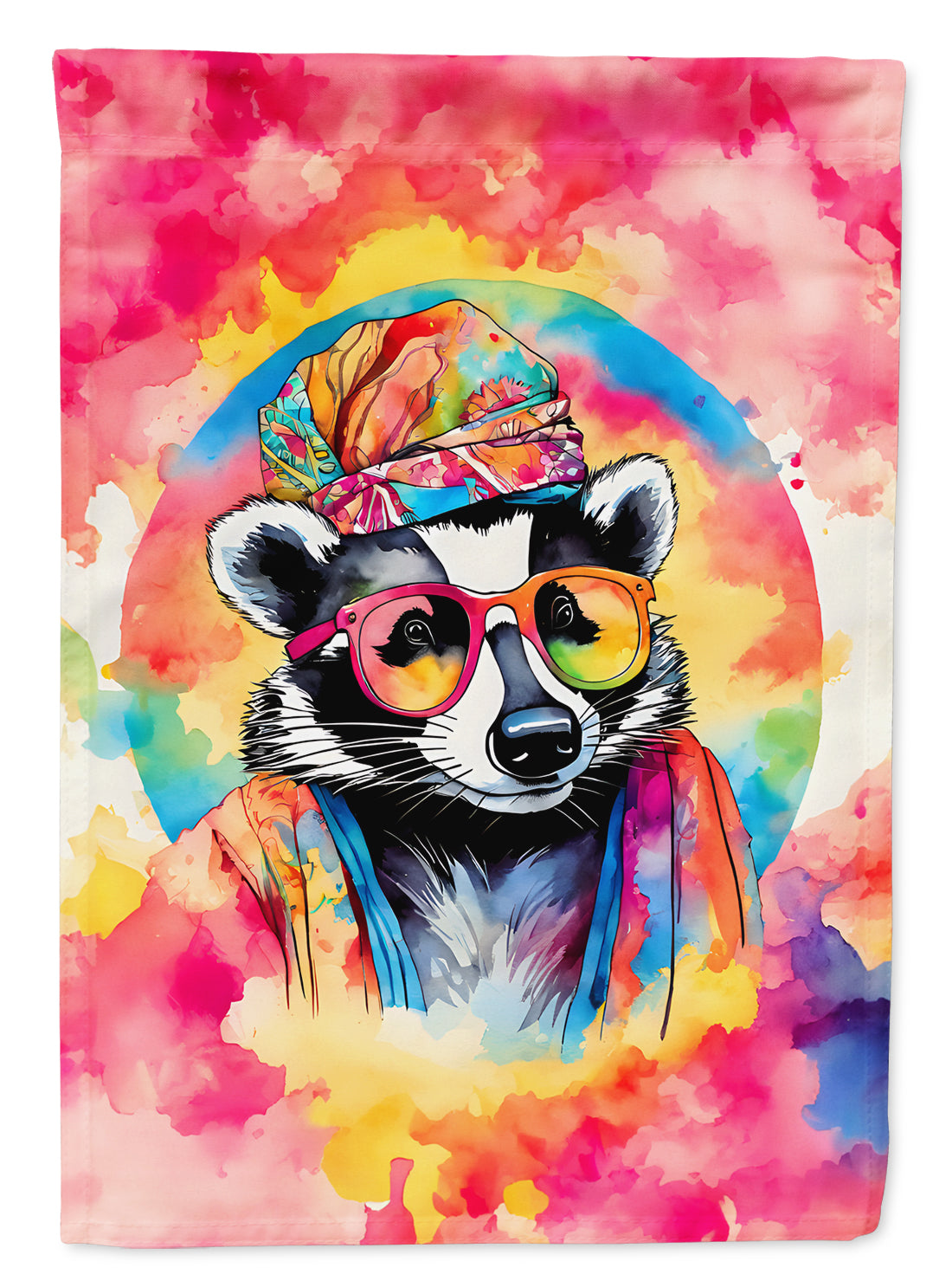 Buy this Hippie Animal Badger House Flag