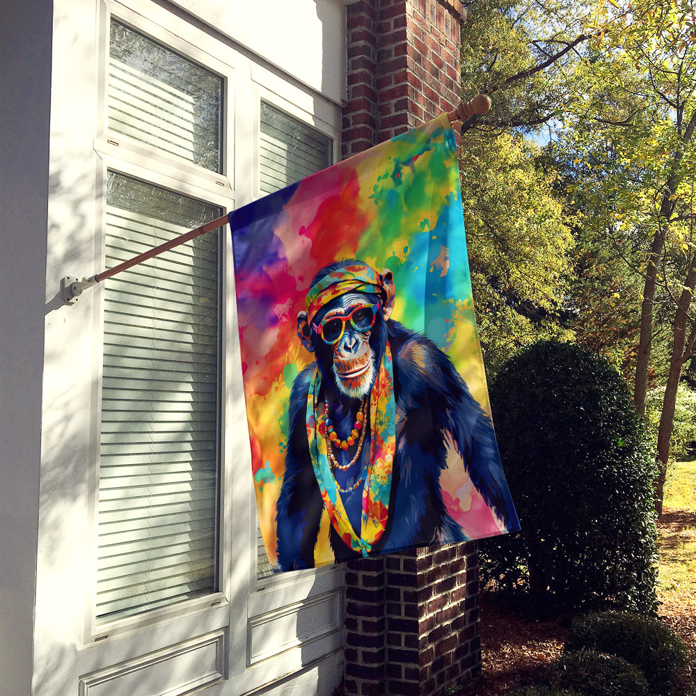 Hippie Animal Chimpanzee House Flag