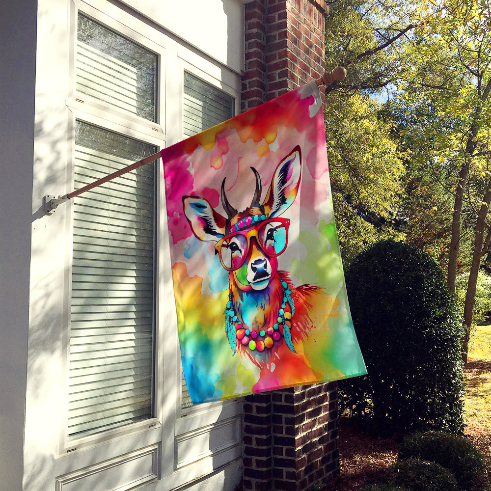 Hippie Animal Deer House Flag