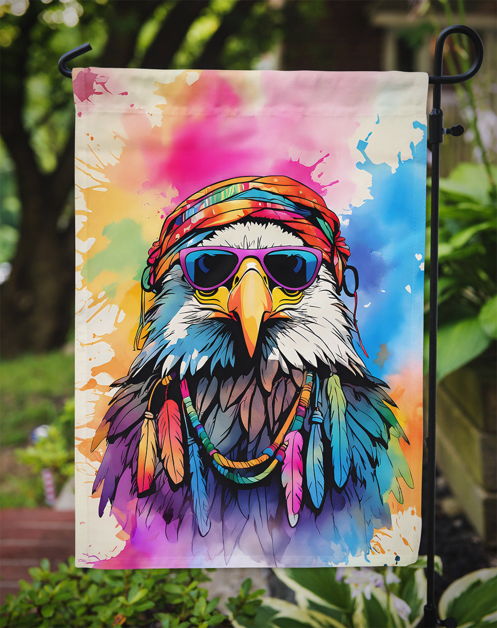 Hippie Animal Eagle Garden Flag