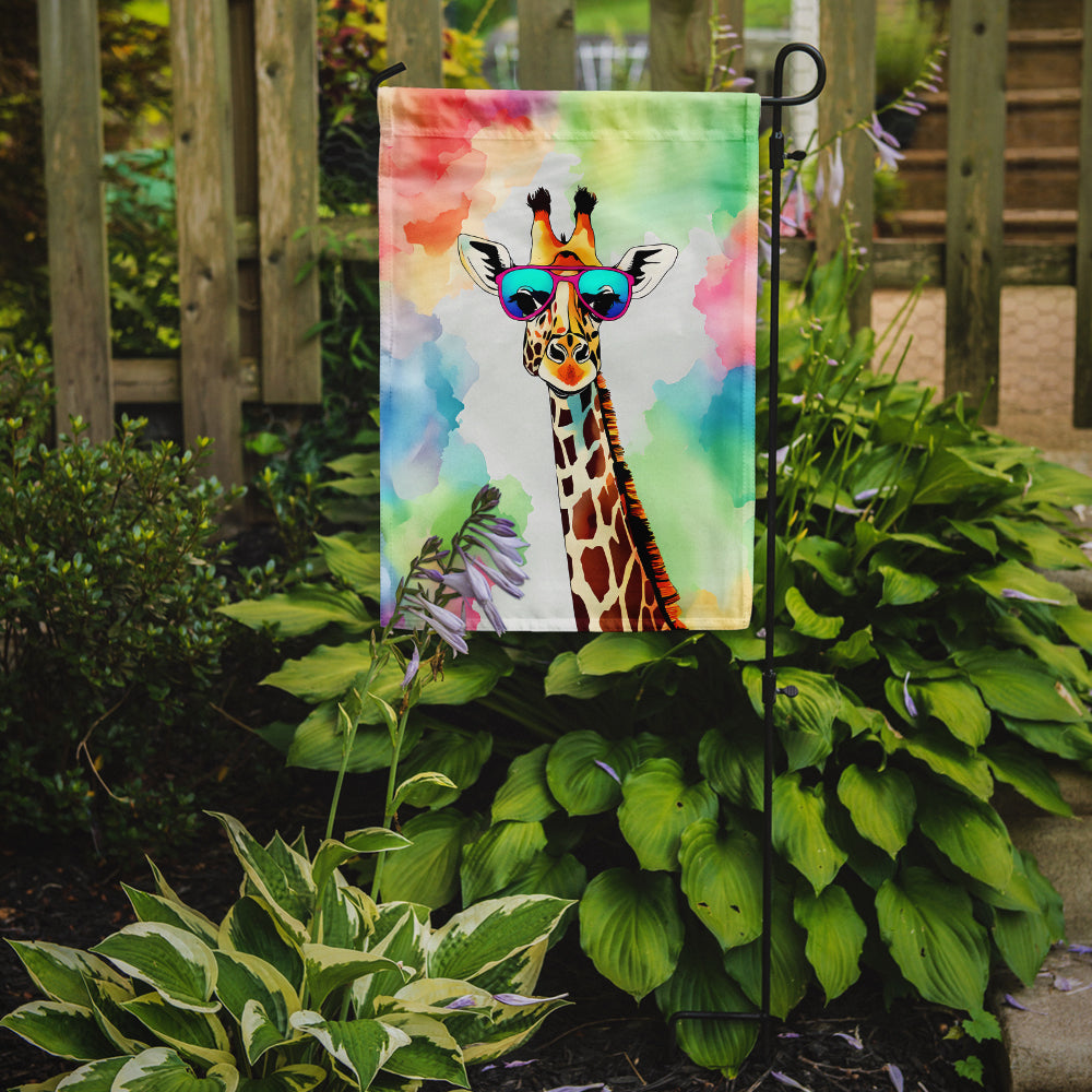 Caroline's Treasures Giraffe Garden Flag - Hippie Aniimals - Animal-Themed Yard Decor
