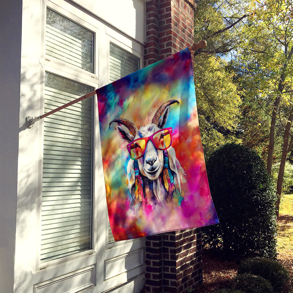 Caroline's Treasures Hippie Animal Goat House Flag