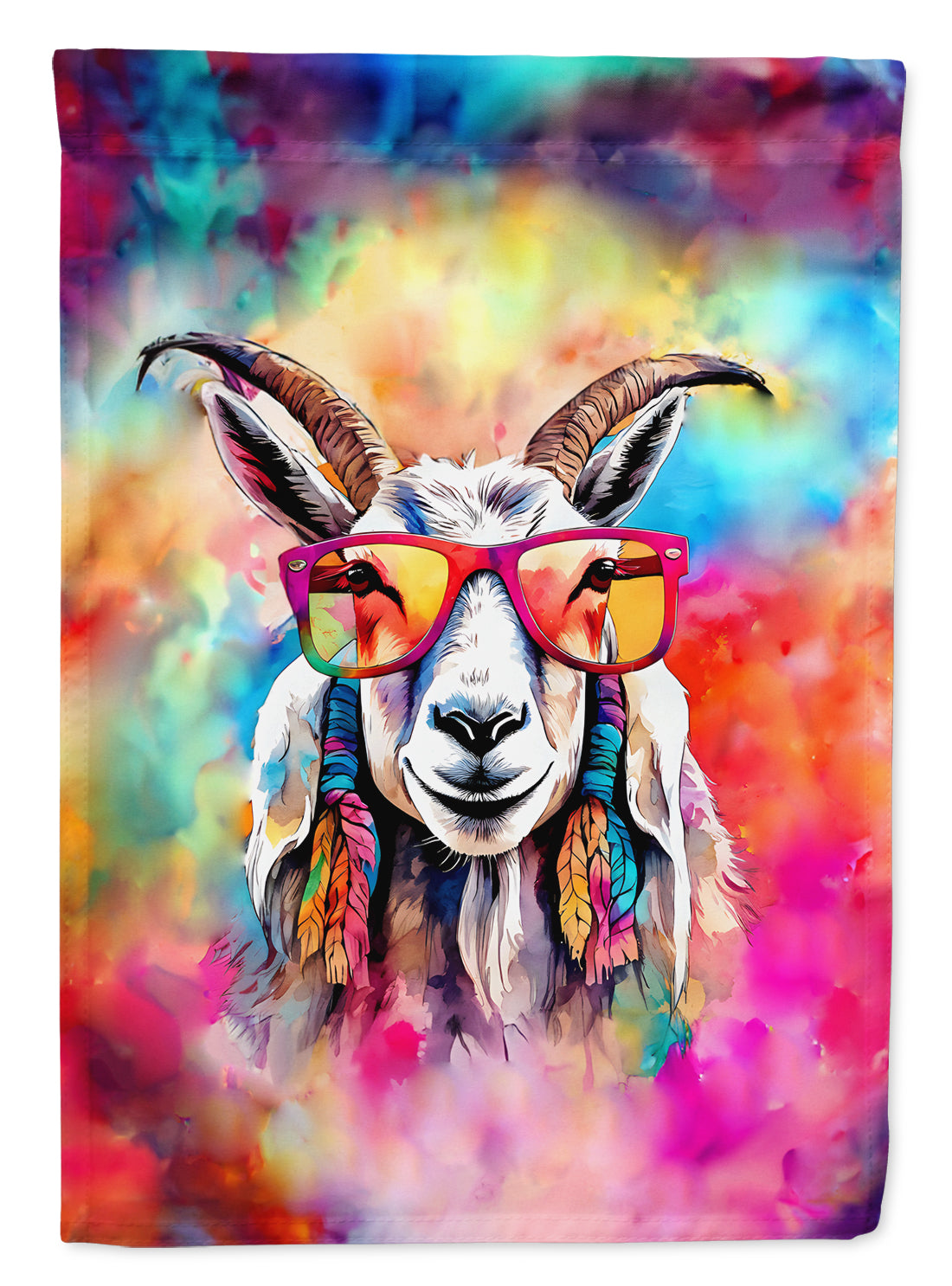 Buy this Hippie Animal Goat Garden Flag
