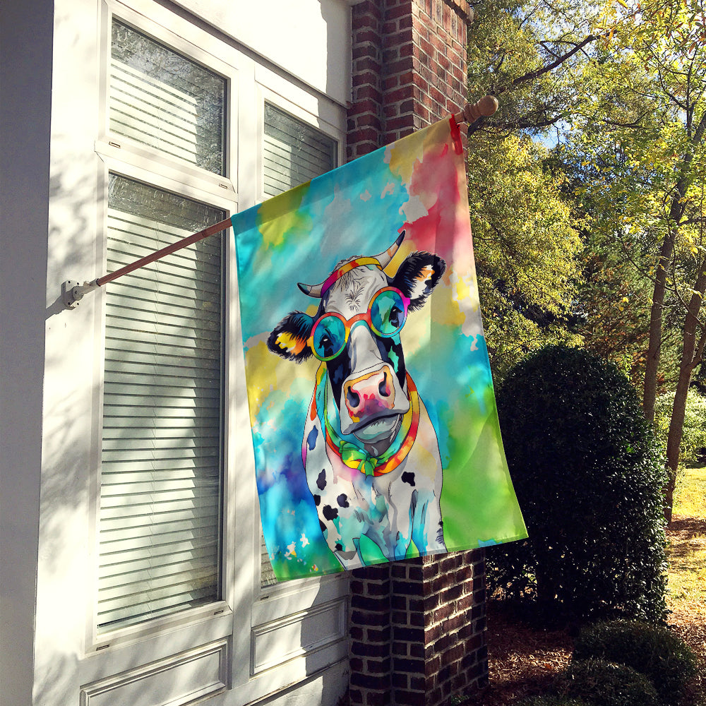 Hippie Animal Cow House Flag