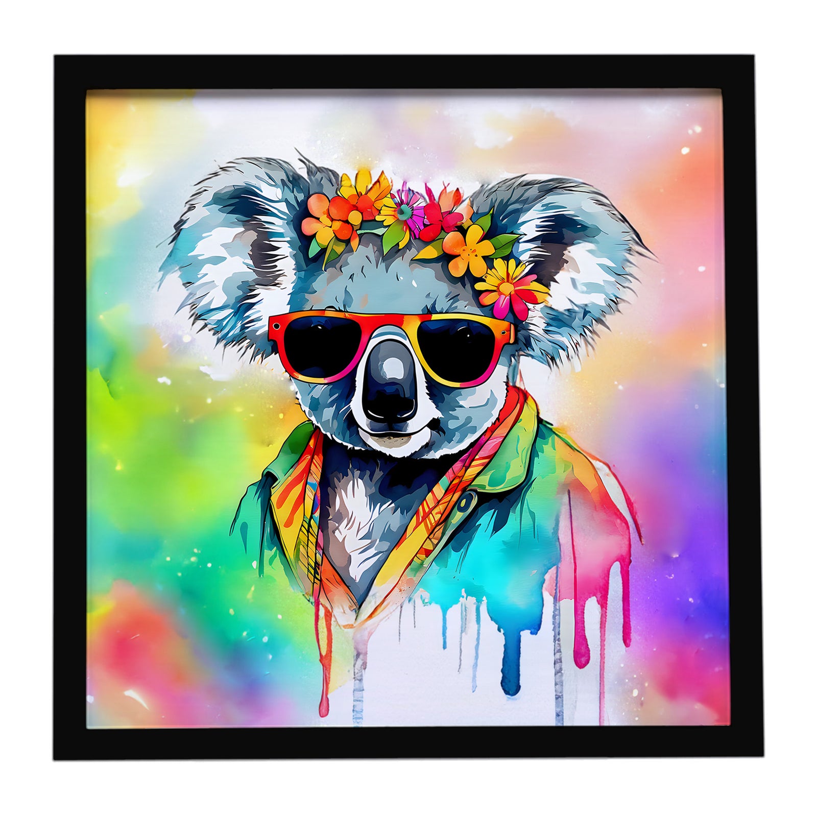 Caroline's Treasures Hippie Animal Koala Framed Metal Print
