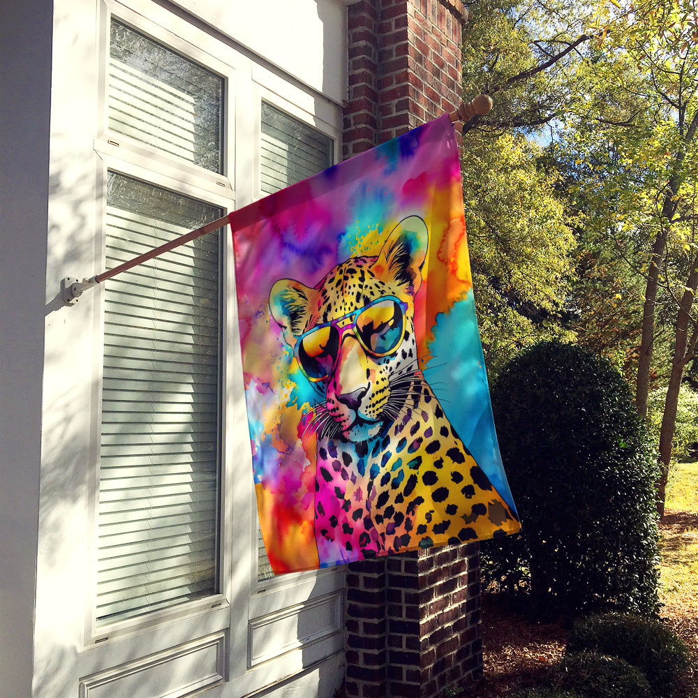 Caroline's Treasures Hippie Animal Leopard House Flag