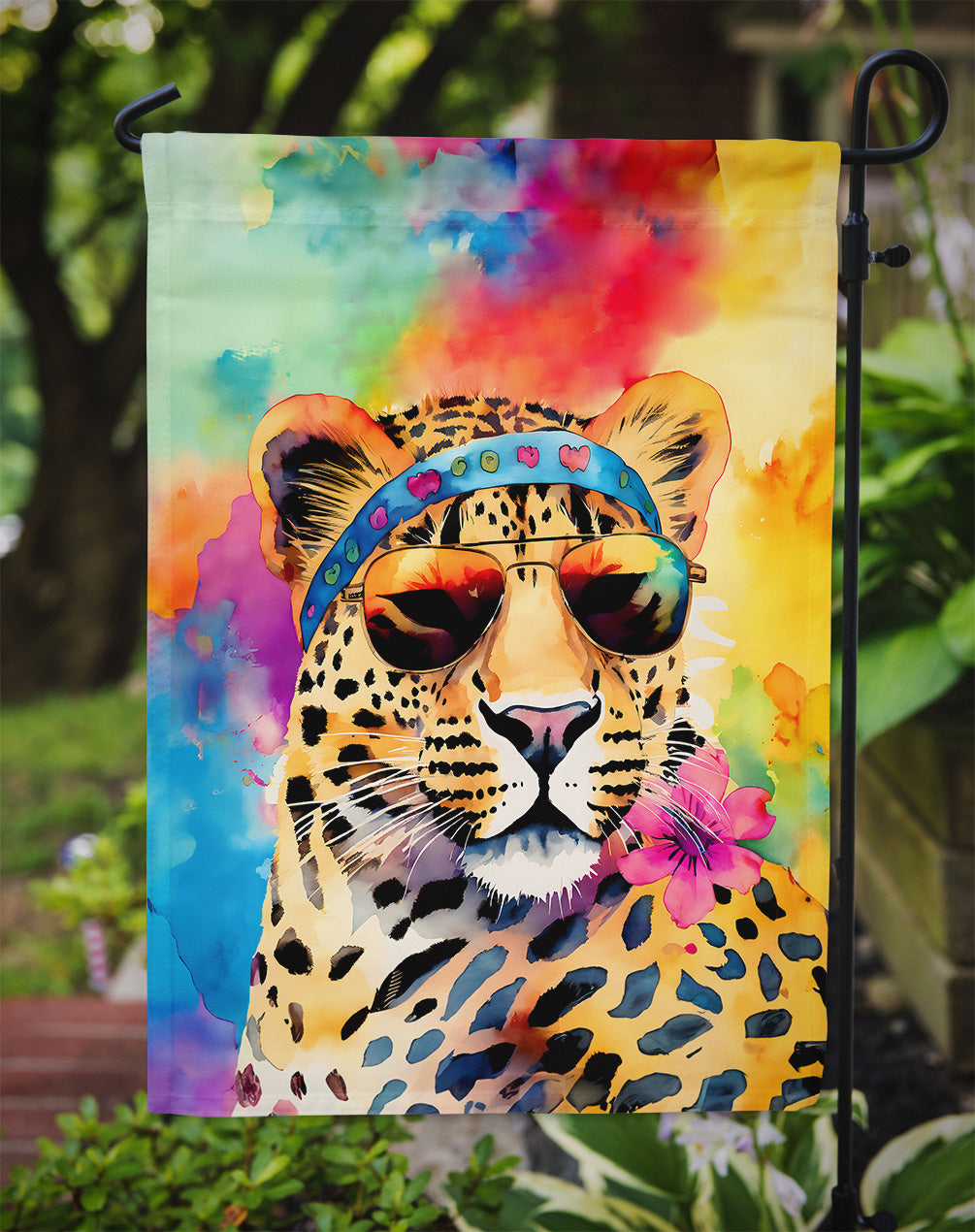 Hippie Animal Leopard Garden Flag