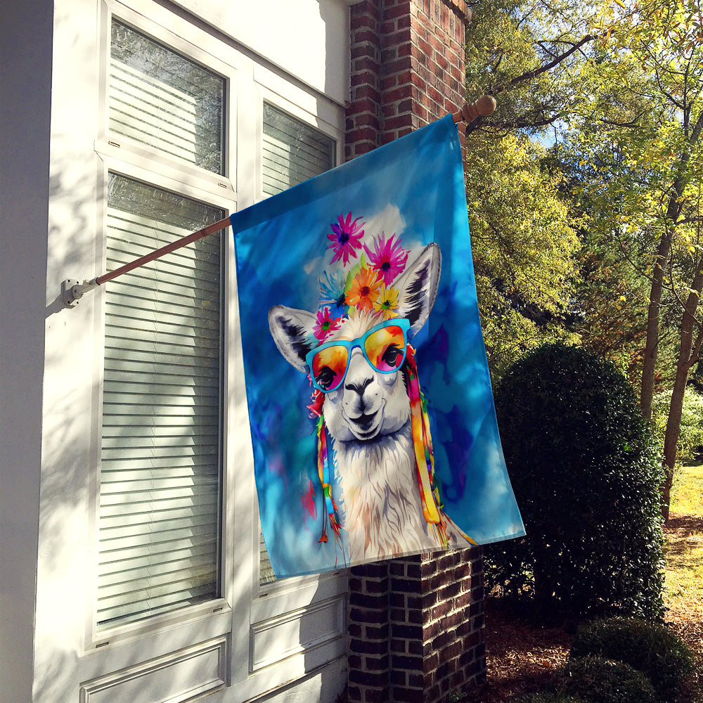 Caroline's Treasures Hippie Animal Llama House Flag