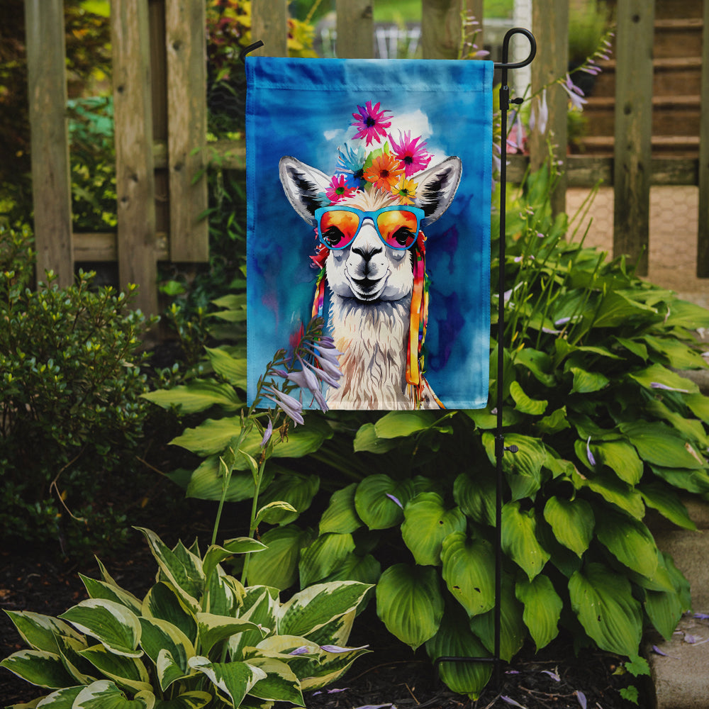 Caroline's Treasures Llama Garden Flag - Hippie Aniimals - Animal-Themed Yard Decor