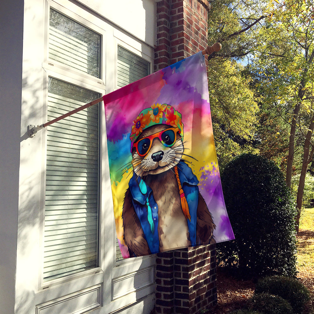 Caroline's Treasures Hippie Animal Otter House Flag