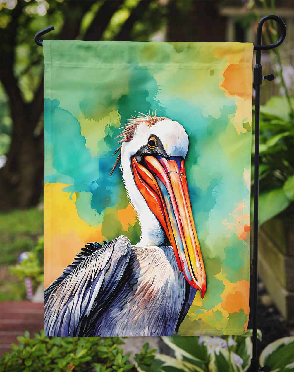 Hippie Animal Pelican Garden Flag