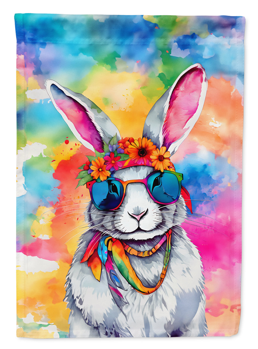 Buy this Hippie Animal Rabbit House Flag