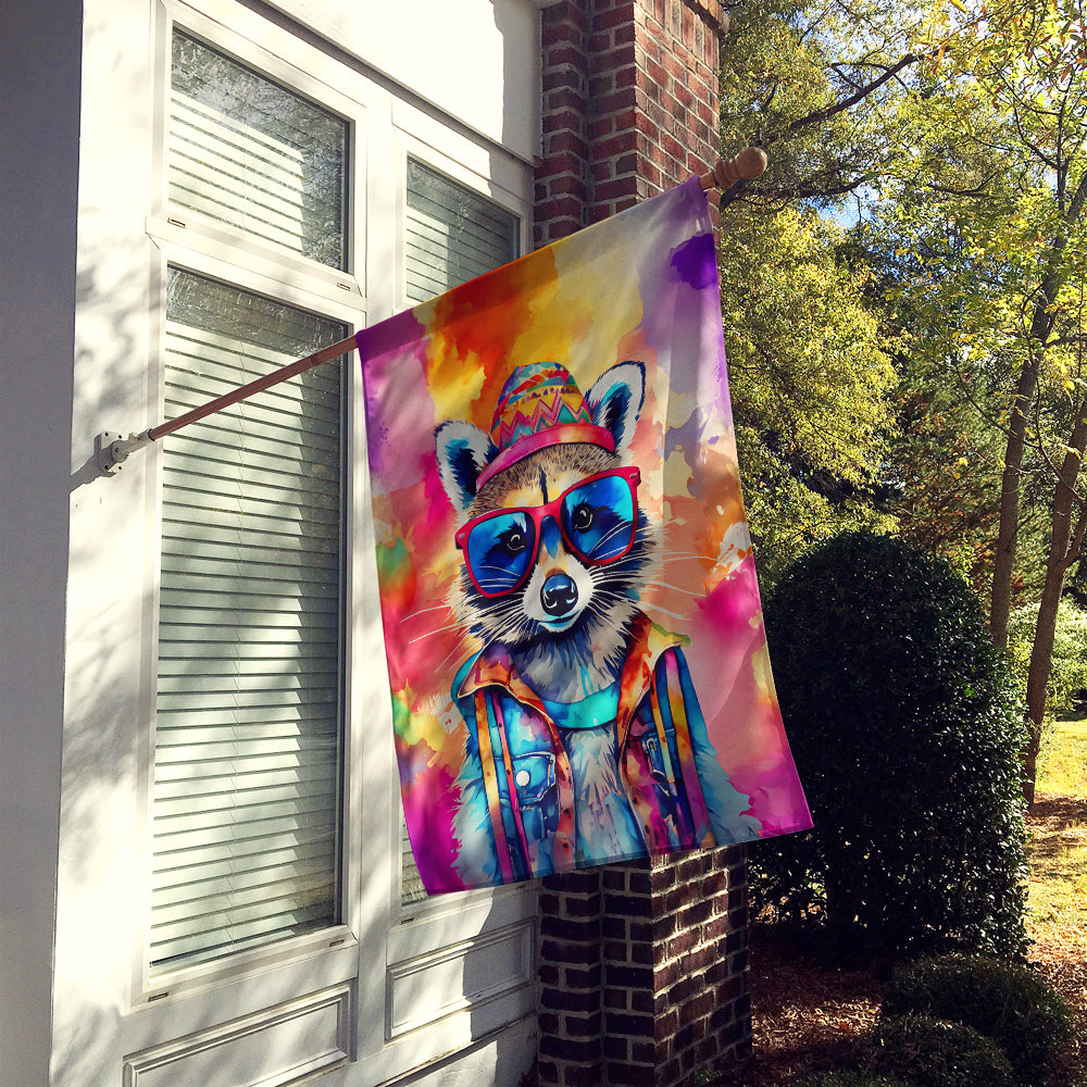 Caroline's Treasures Hippie Animal Raccoon House Flag