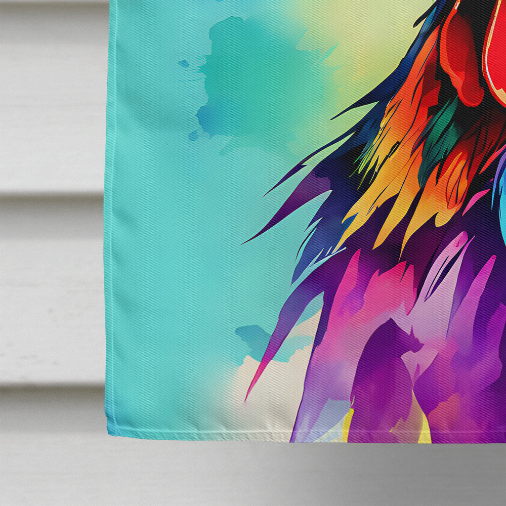 Hippie Animal Rooster House Flag