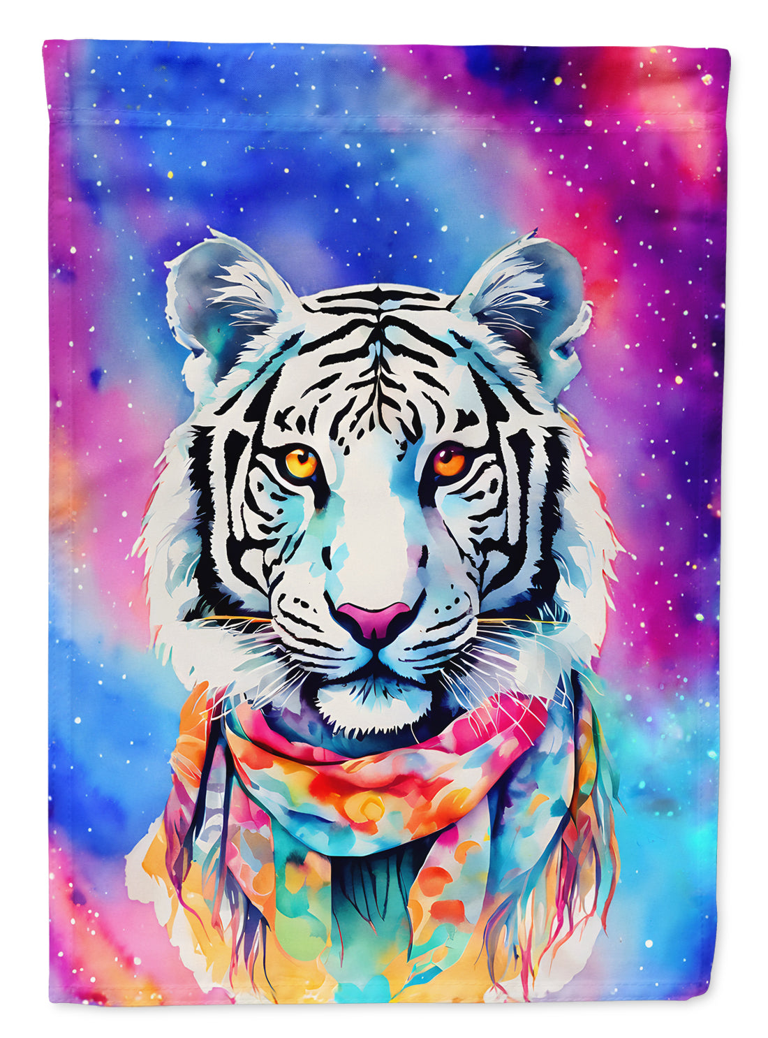 Buy this Hippie Animal White Tiger Garden Flag