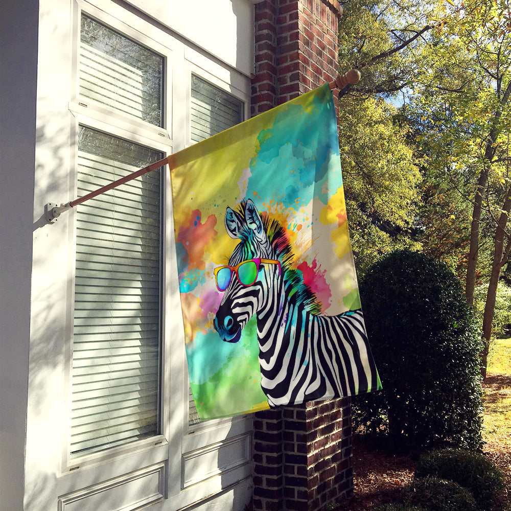Caroline's Treasures Hippie Animal Zebra House Flag