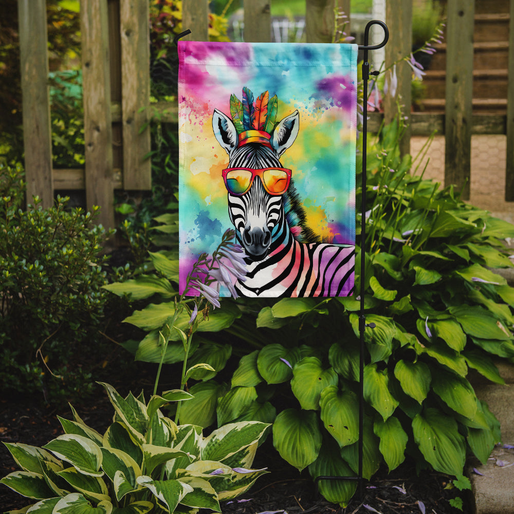 Caroline's Treasures Zebra Garden Flag - Hippie Aniimals - Animal-Themed Yard Decor
