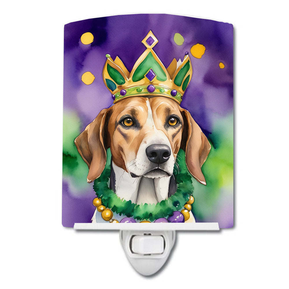 Buy this American Foxhound King of Mardi Gras Ceramic Night Light