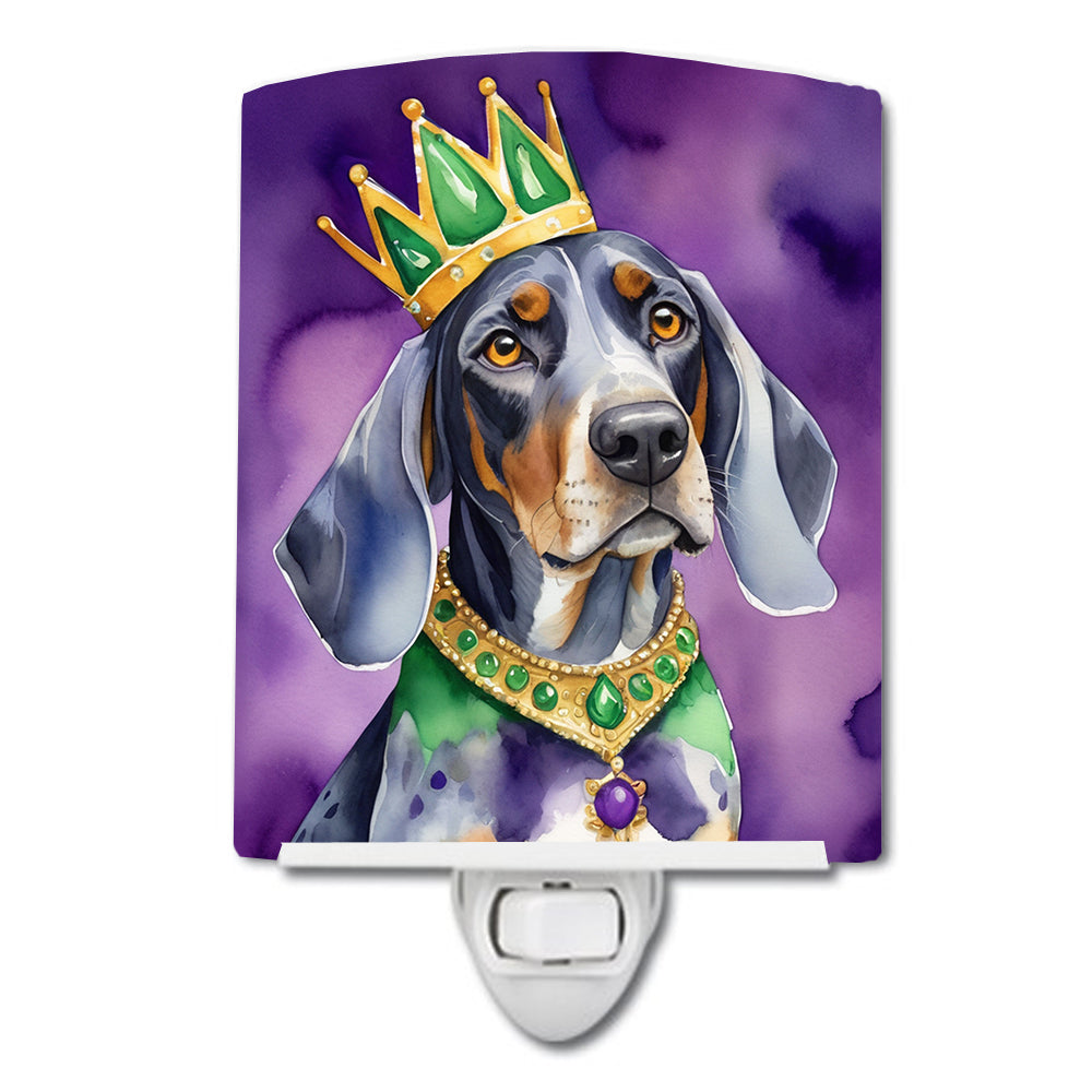 Buy this Bluetick Coonhound King of Mardi Gras Ceramic Night Light