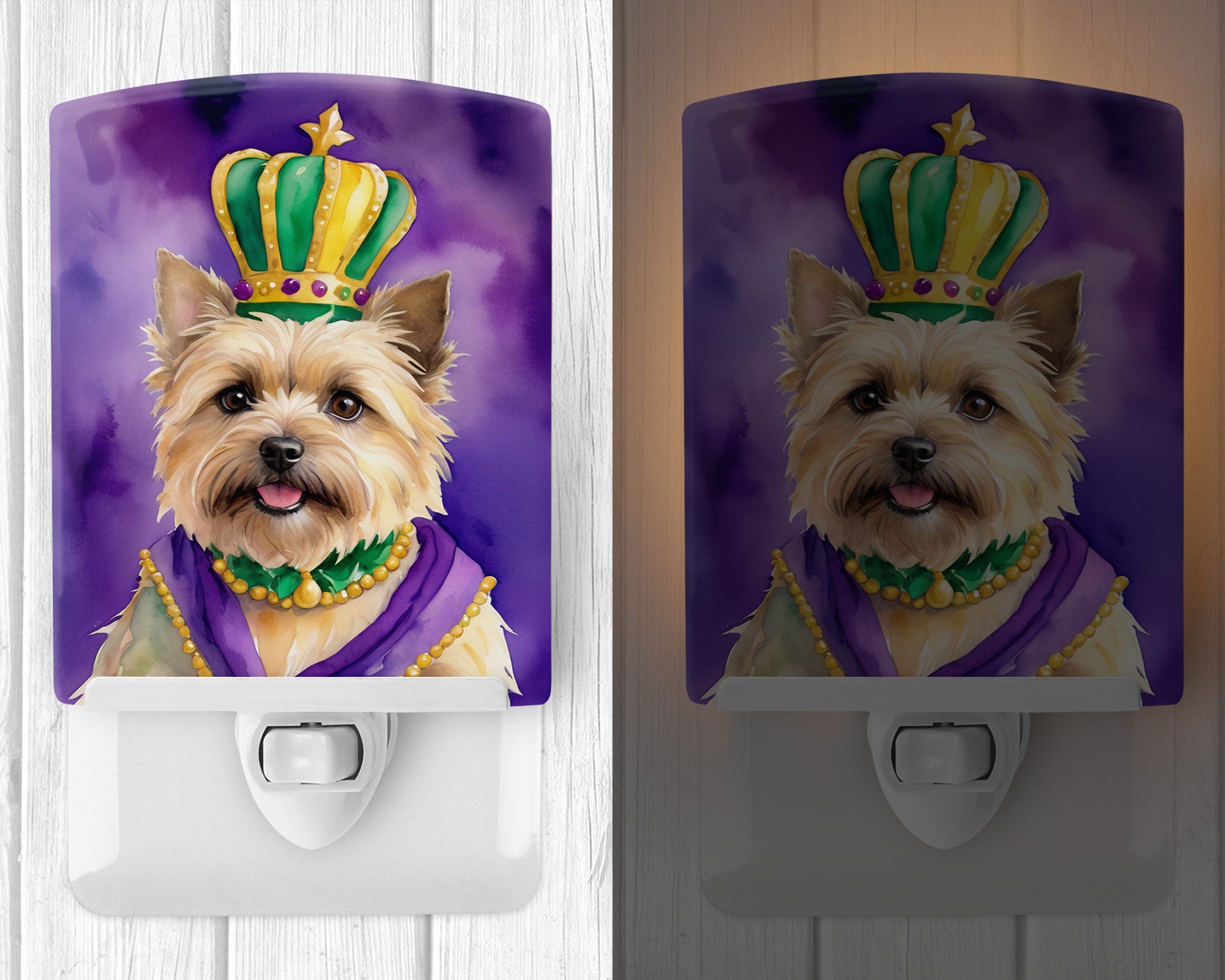 Buy this Cairn Terrier King of Mardi Gras Ceramic Night Light