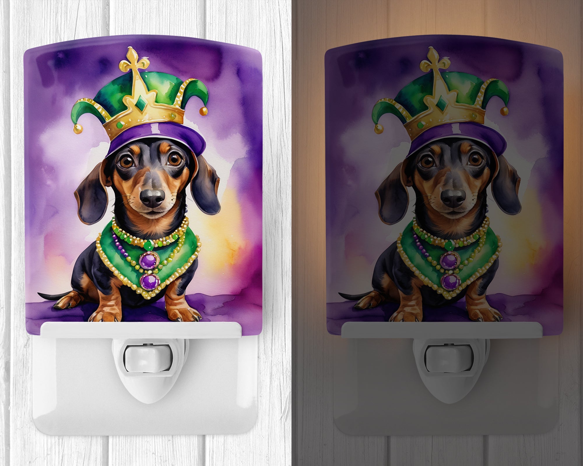 Buy this Dachshund King of Mardi Gras Ceramic Night Light