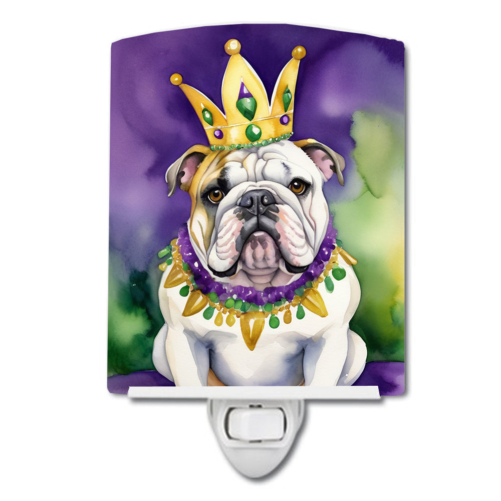 Buy this English Bulldog King of Mardi Gras Ceramic Night Light
