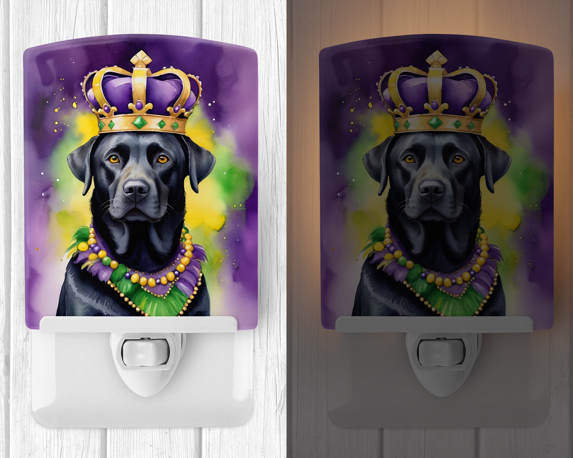Buy this Labrador Retriever King of Mardi Gras Ceramic Night Light