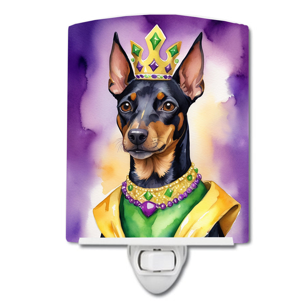 Buy this Manchester Terrier King of Mardi Gras Ceramic Night Light