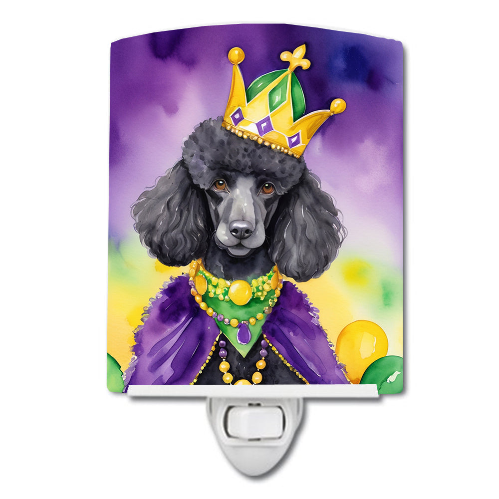 Buy this Black Poodle King of Mardi Gras Ceramic Night Light