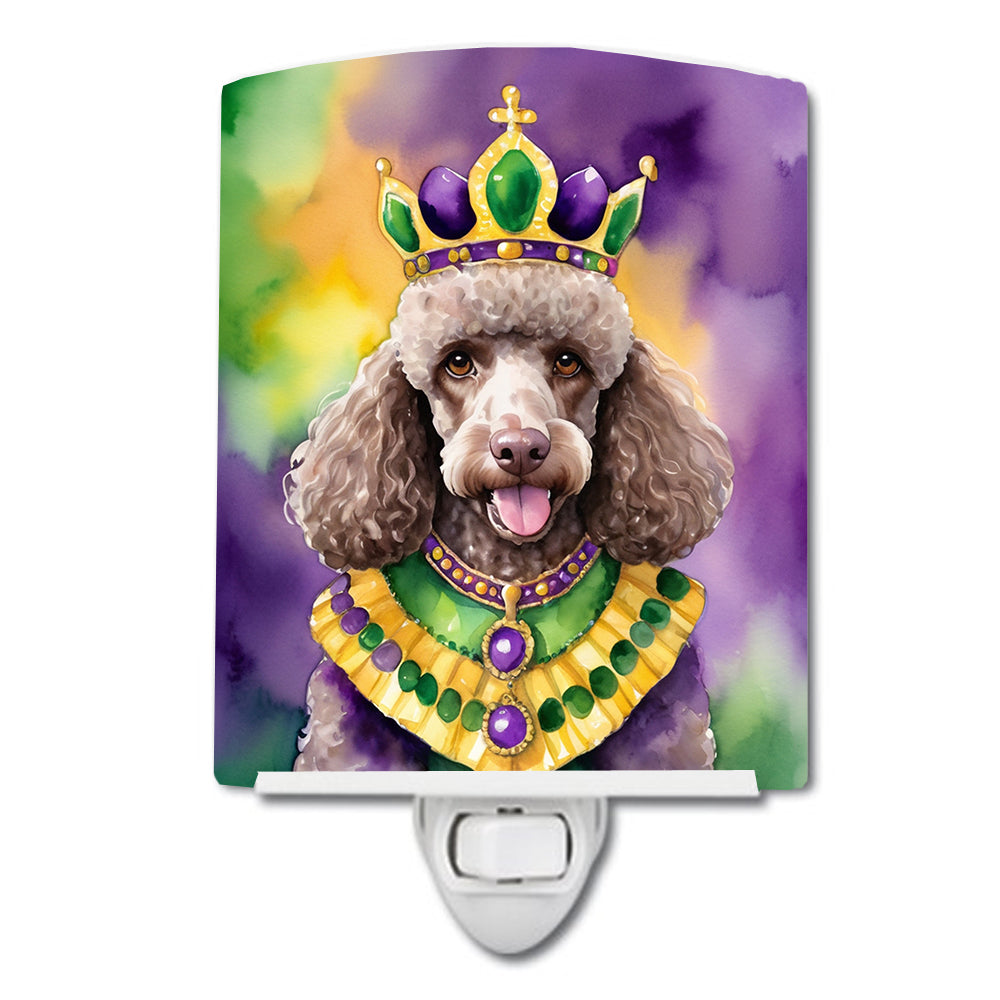 Buy this Chocolate Poodle King of Mardi Gras Ceramic Night Light