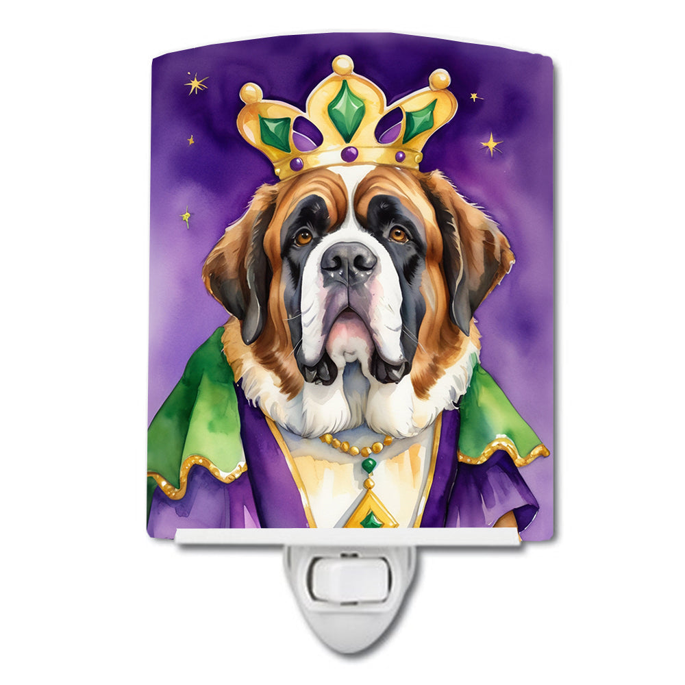 Buy this Saint Bernard King of Mardi Gras Ceramic Night Light