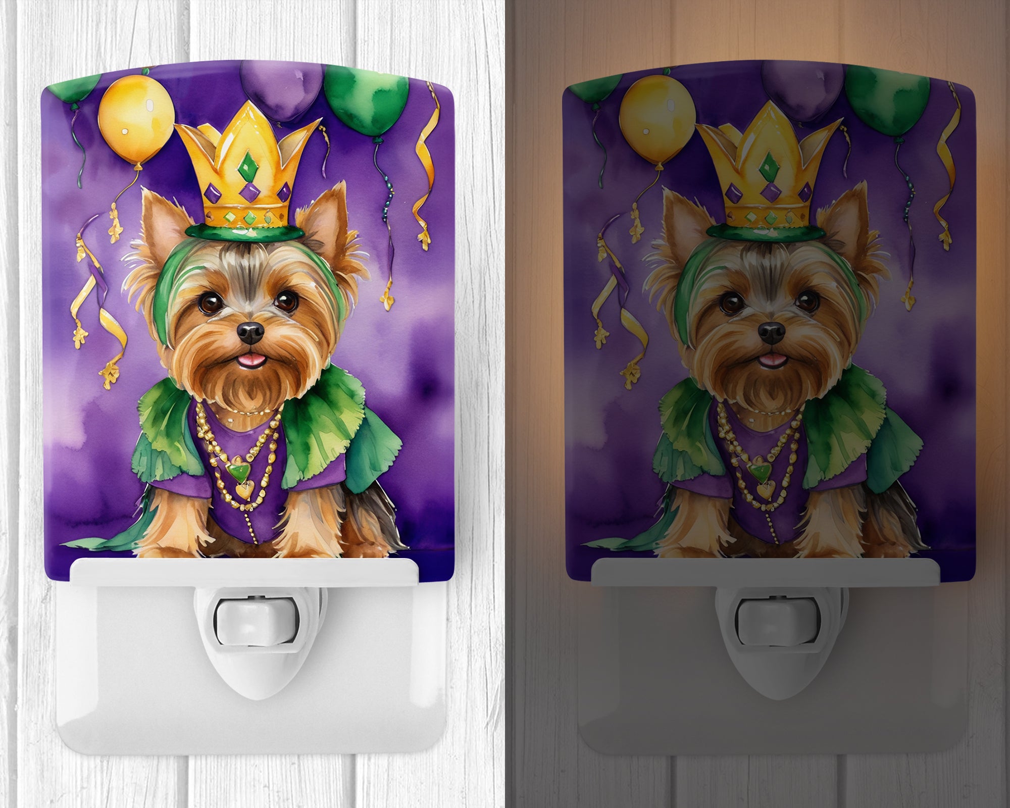 Buy this Yorkshire Terrier King of Mardi Gras Ceramic Night Light
