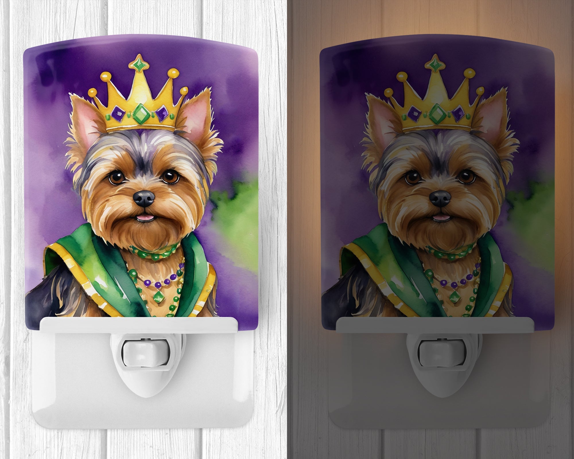 Buy this Yorkshire Terrier King of Mardi Gras Ceramic Night Light