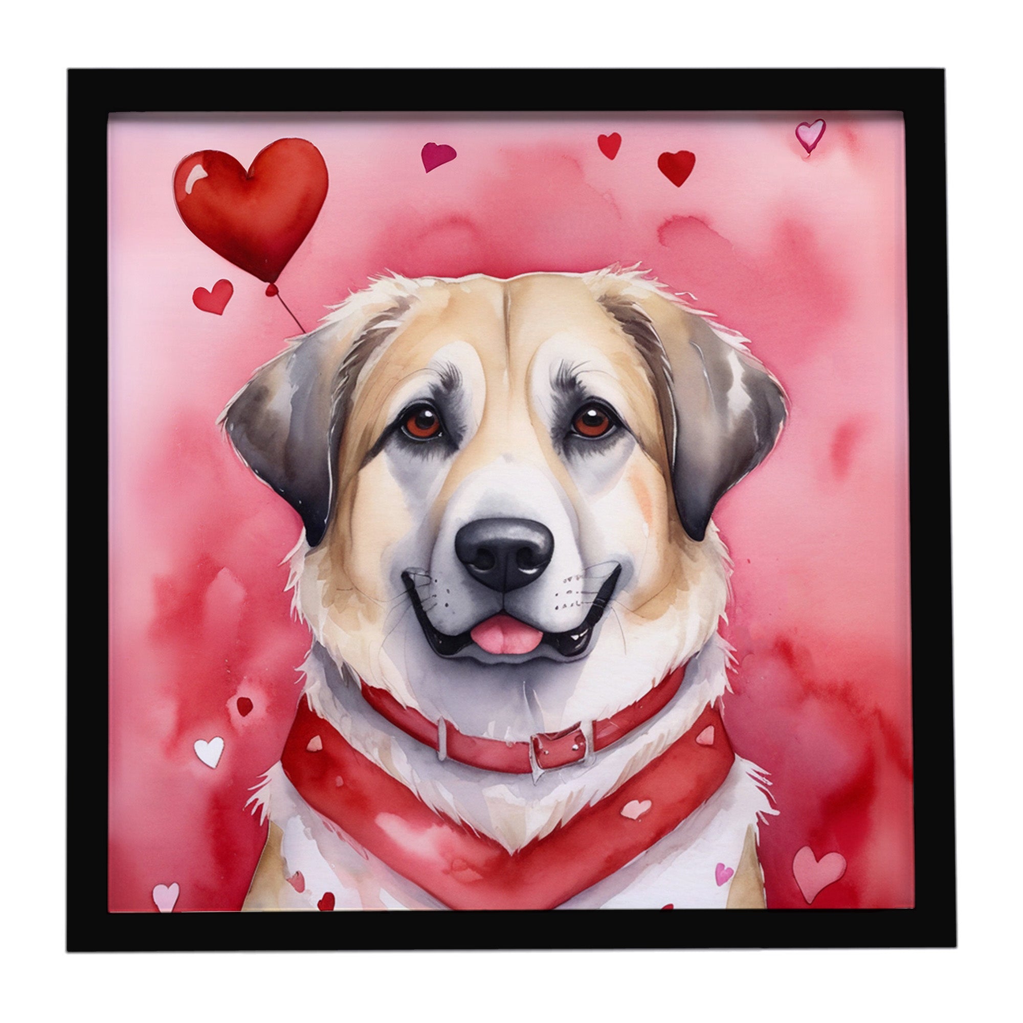 Caroline's Treasures Anatolian Shepherd Dog My Valentine Framed Metal Print
