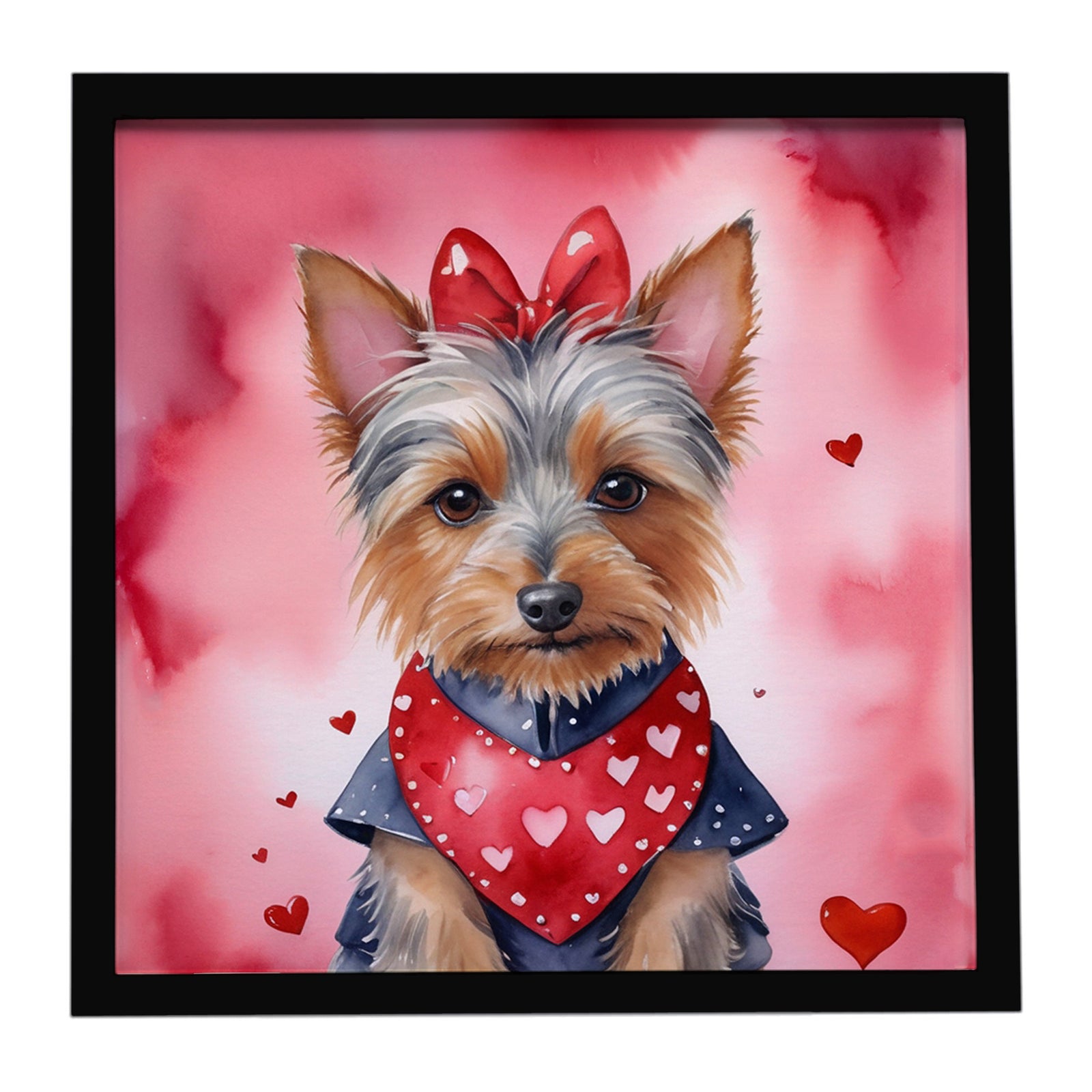 Caroline's Treasures Australian Terrier My Valentine Framed Metal Print