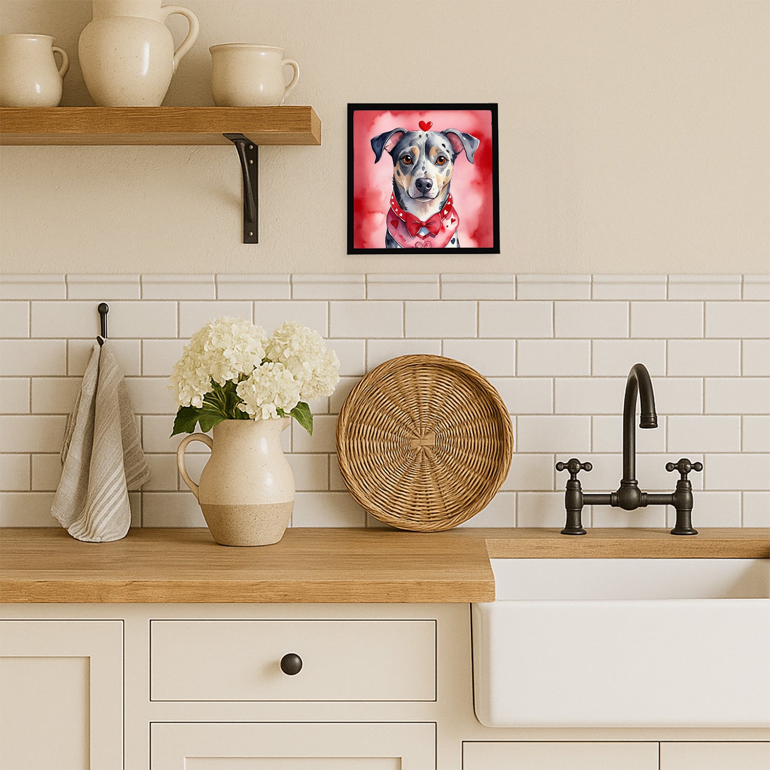 Caroline's Treasures Catahoula My Valentine Framed Metal Print