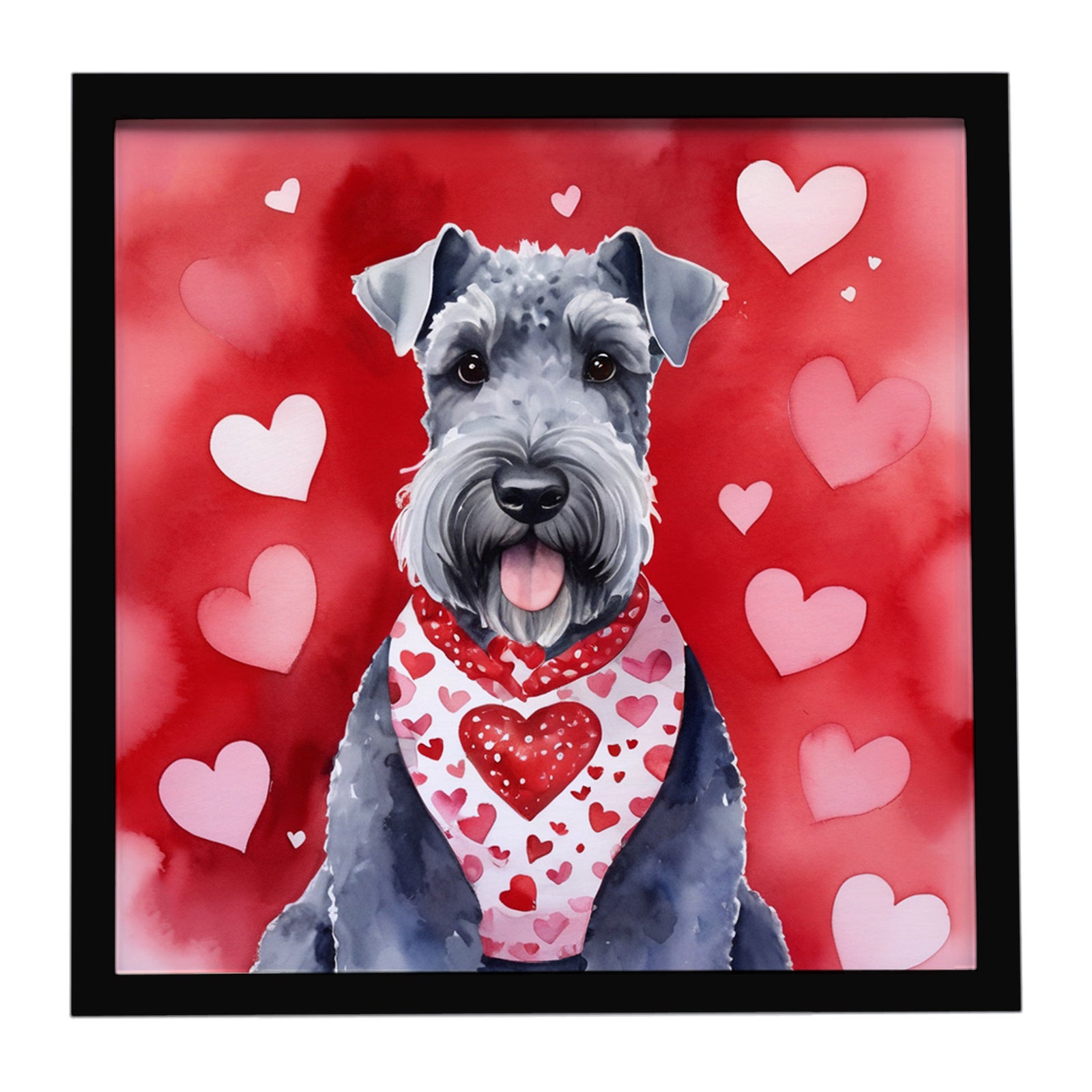 Caroline's Treasures Kerry Blue Terrier My Valentine Framed Metal Print