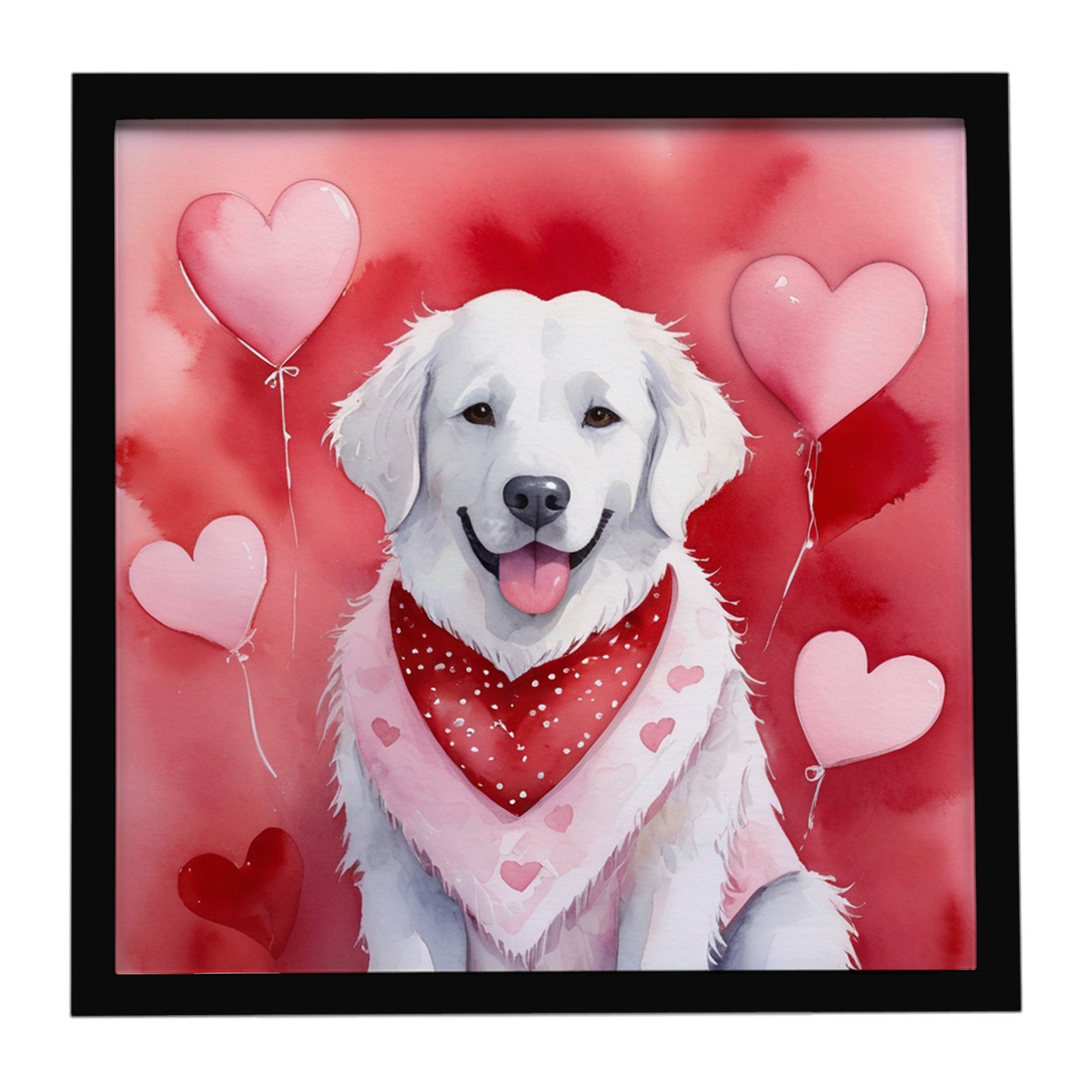 Caroline's Treasures Kuvasz My Valentine Framed Metal Print