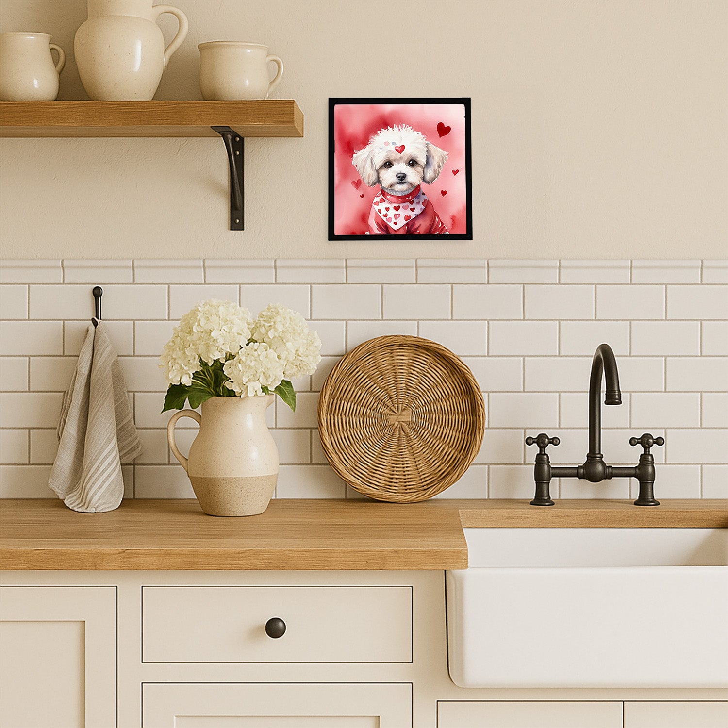 Caroline's Treasures Maltipoo My Valentine Framed Metal Print