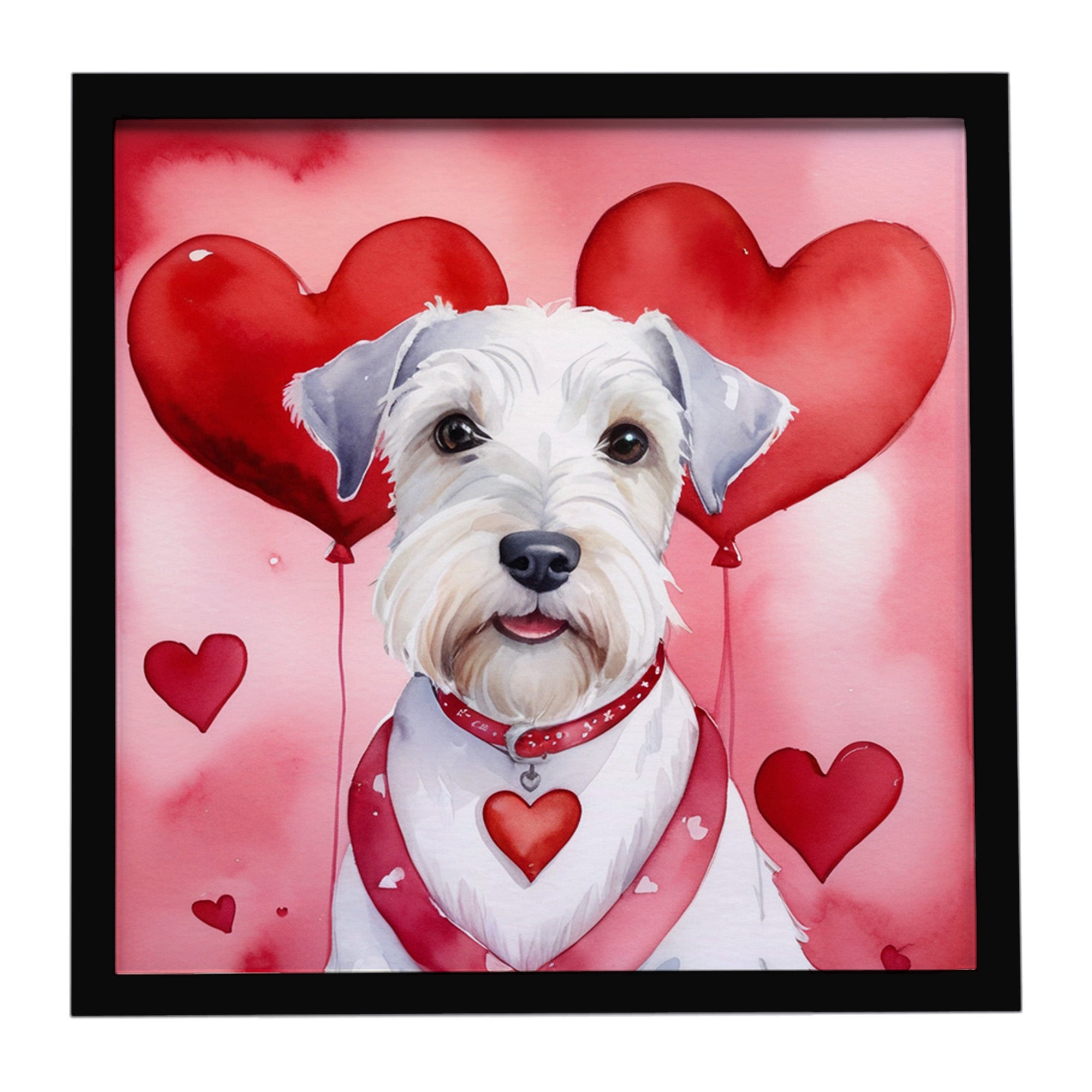 Caroline's Treasures Sealyham Terrier My Valentine Framed Metal Print